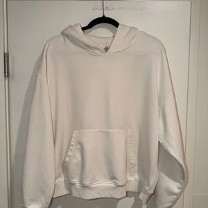 SKIMS Cream Hoodie with Front Pocket